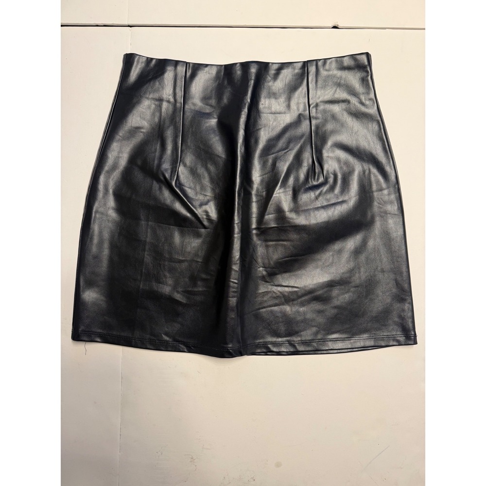 Fashion Nova Buy Me A Drink Skirt Black Faux Leather Mini Skirt SKW505 Mens M